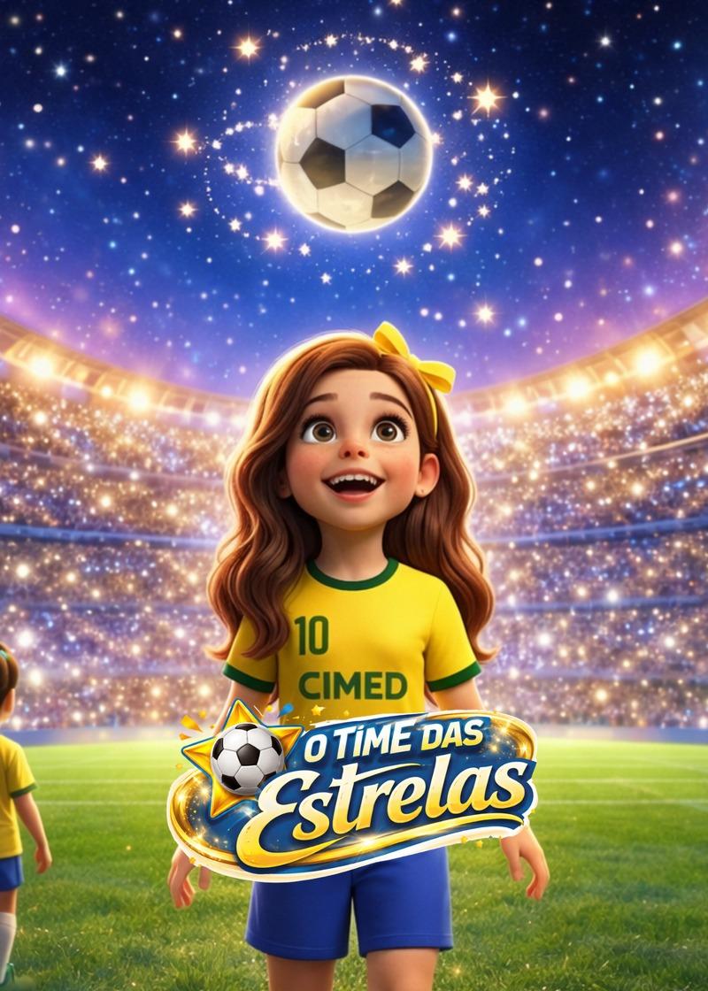 Capa do livro personalizado infantil O Time das Estrelas