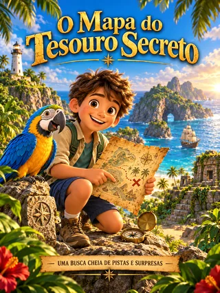 Capa: O Mapa do Tesouro Secreto — Menino
