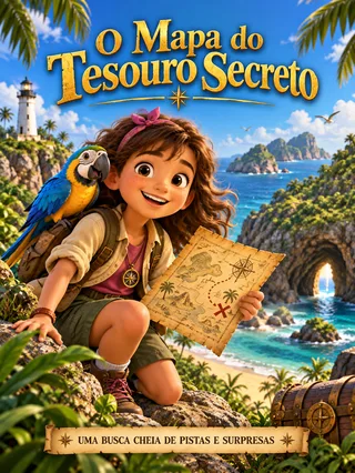 Capa: O Mapa do Tesouro Secreto — Menina