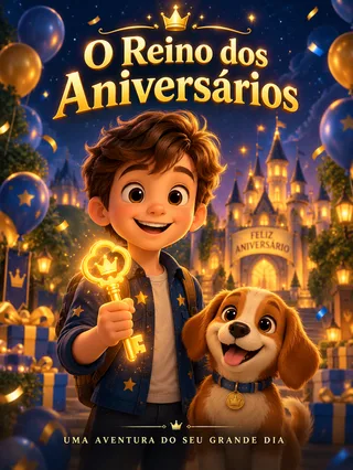 Capa: O Reino dos Aniversários — Menino