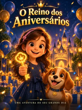 Capa: O Reino dos Aniversários — Menina