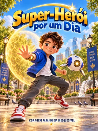 Capa: Super-Herói por um Dia — Menino